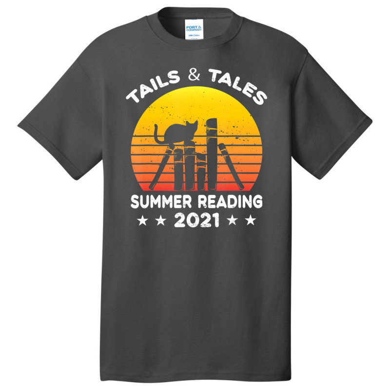 Hot Trend Summer Reading 2021 Tails And Tales Retro Sunset Basic T-shirt | Artistshot