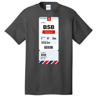 Brasilia Boarding Pass Basic T-shirt | Artistshot