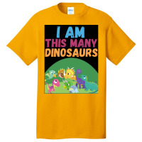 I Am This Many Dinosaurs 8 Eight Eighth Poster Quote Basic T-shirt | Artistshot