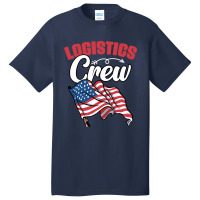 Awesome Logistics Crew A Logistician Humor Warehouse Worker Basic T-shirt | Artistshot