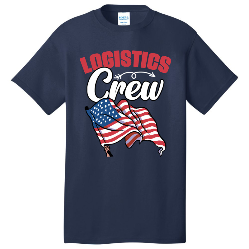 Awesome Logistics Crew A Logistician Humor Warehouse Worker Basic T-shirt by templetracking23 | Artistshot