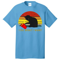 I Do What I Want Retro Cat Basic T-shirt | Artistshot