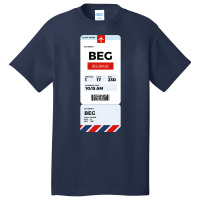 Belgrade Boarding Pass Basic T-shirt | Artistshot