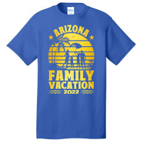 Arizona Family Vacation 2022 Gold Summer Vacation Trip Palm Trees Basic T-shirt | Artistshot