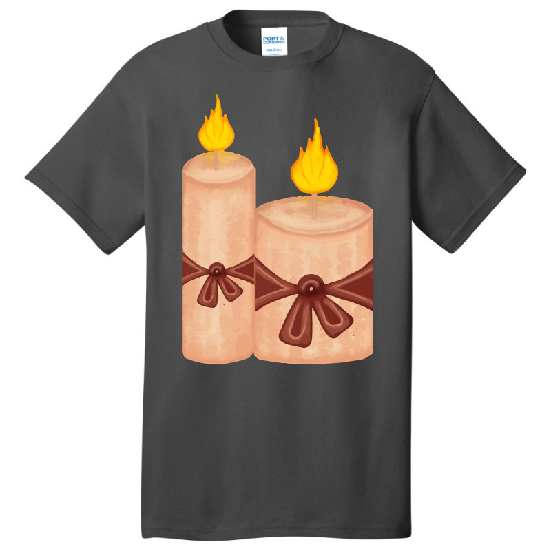 Candle Light Romantic Basic T-shirt by brushdatum98 | Artistshot