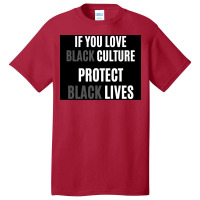 If You Love Black Culture Protect Black Lives Poster 70s Basic T-shirt | Artistshot