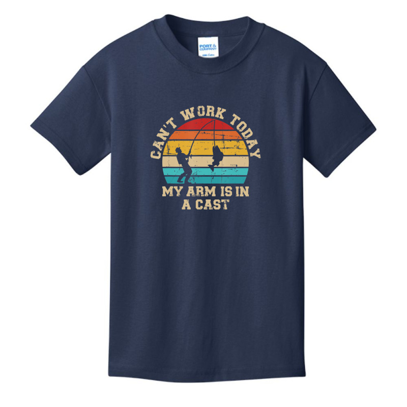 Trending Fishing Can't Work Today My Arm Is In A Cast Basic Youth T-shirt | Artistshot