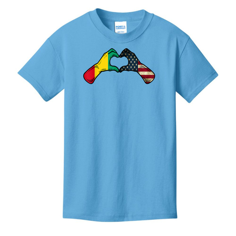 Guinea American Usa Flag   Usa Guinean Heart T Shirt Basic Youth T-shirt | Artistshot