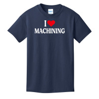 I Heart Machining With Red Heart, I Love Machining T Shirt Basic Youth T-shirt | Artistshot