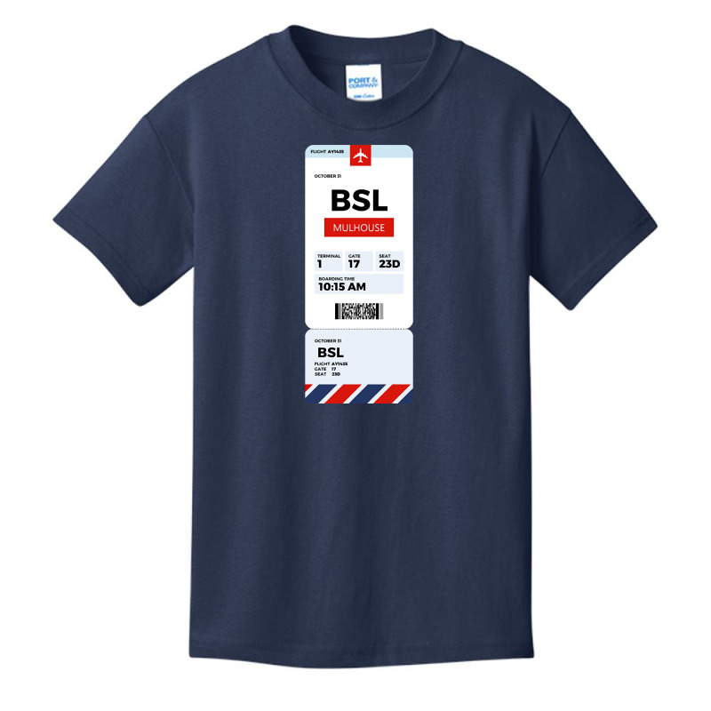 Mulhouse Boarding Pass Basic Youth T-shirt | Artistshot