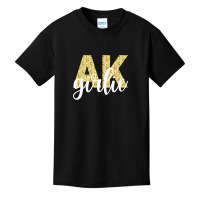 Alaska Ak Girlie Cute Sunflower Home State Abbreviation Hometown Basic Youth T-shirt | Artistshot