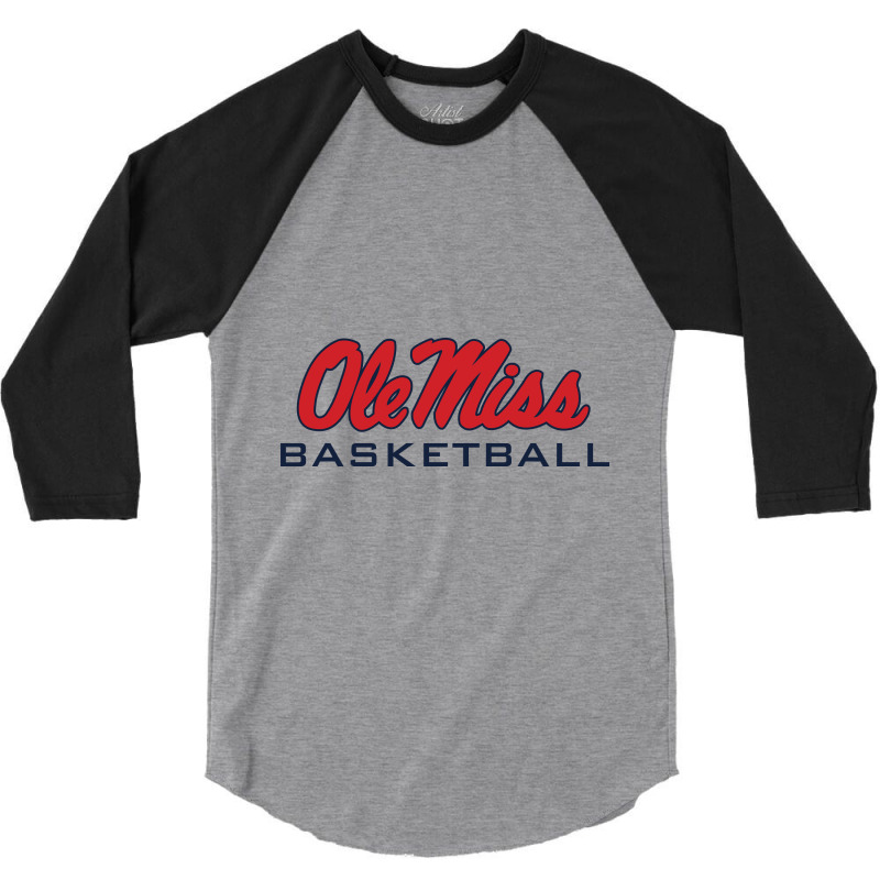 Ole Miss Rebels Basketball 3/4 Sleeve Shirt by Rayas | Artistshot