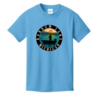 Barnum Lake Fishing Michigan Sunset Basic Youth T-shirt | Artistshot