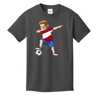 Limited Edition Dabbing Soccer Boy Latvia Jersey Latvian Basic Youth T-shirt | Artistshot