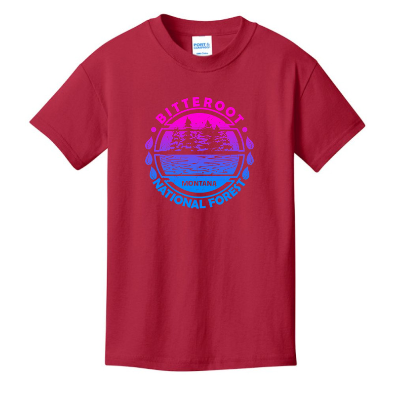 Bitterroot National Forest, Montana State, Nature Landscape-8rvqh Basic Youth T-shirt by kayakbetween30 | Artistshot