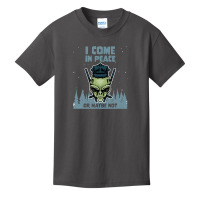 Alien Galaxy Science Space Lover I Come In Peace Or Maybe Not-k0oxg Basic Youth T-shirt | Artistshot