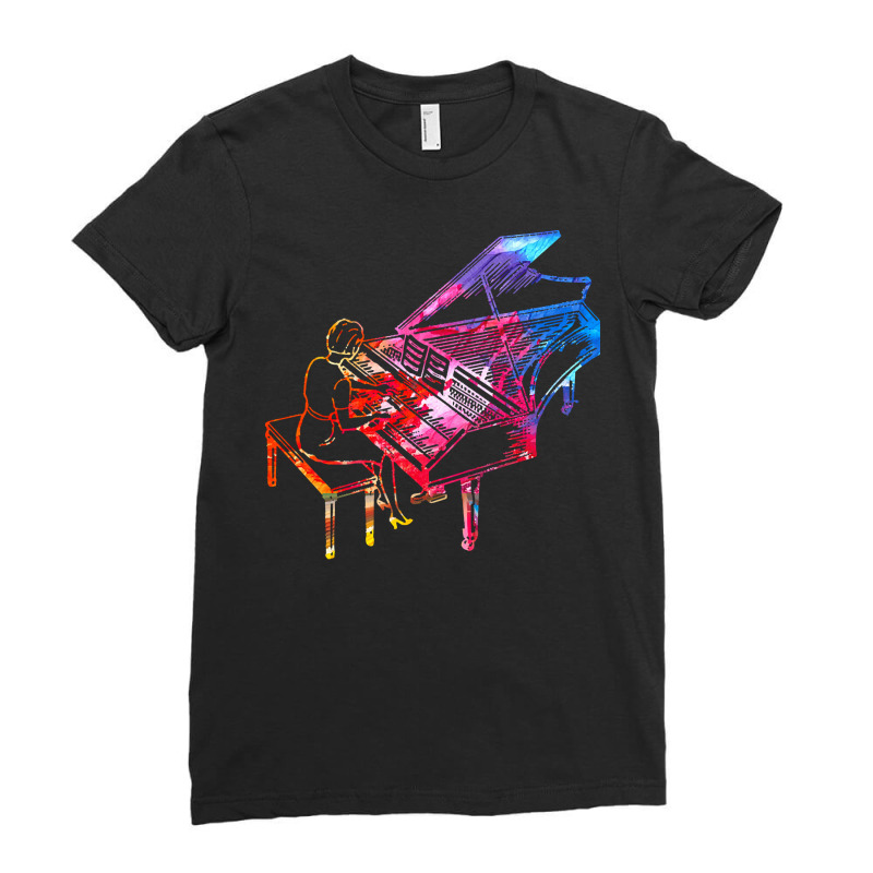 Piano Gift T  Shirtpiano Instrument Gift Idea T  Shirt Ladies Fitted T-Shirt by protectiveblackening | Artistshot