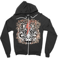 Tiger Lightning Bolt Zipper Hoodie | Artistshot