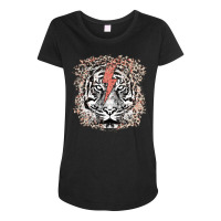 Tiger Lightning Bolt Maternity Scoop Neck T-shirt | Artistshot