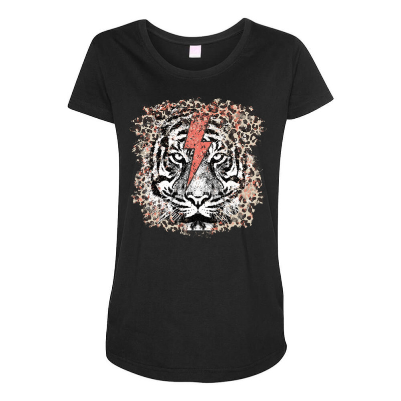 Tiger Lightning Bolt Maternity Scoop Neck T-shirt by DonieRan | Artistshot