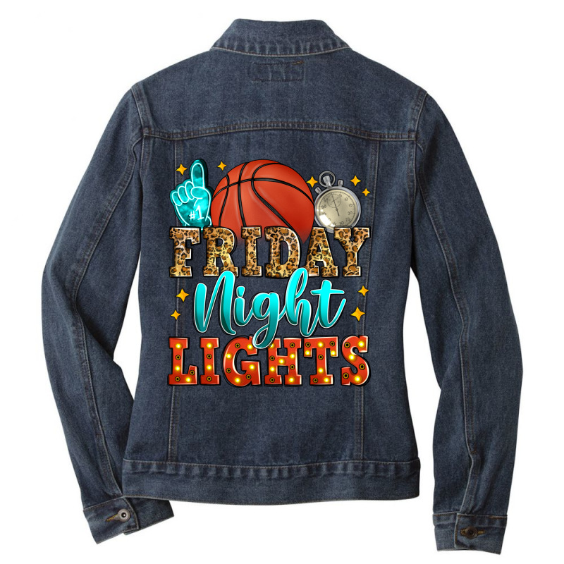 Friday Night Lights Basketball Ladies Denim Jacket by Zillion Design Studio | Artistshot