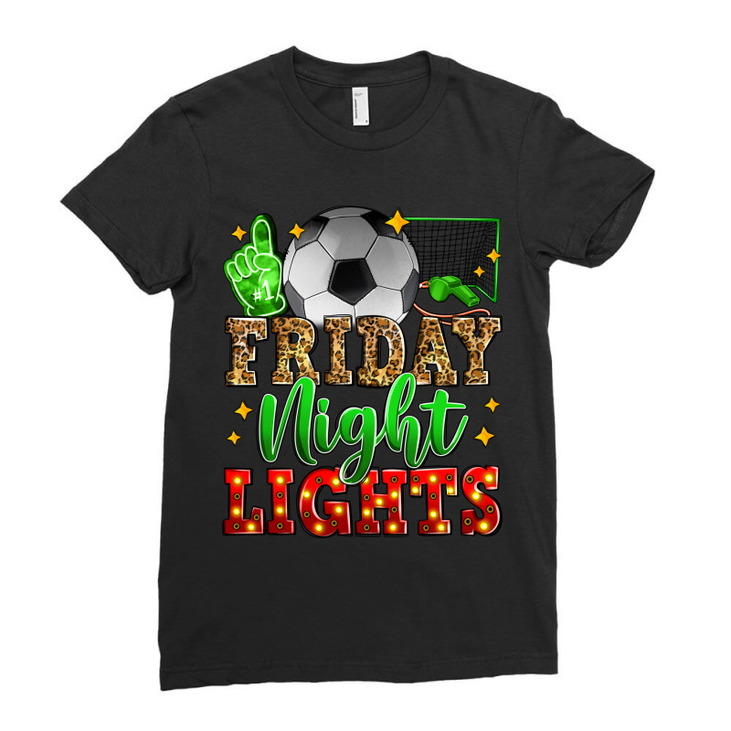 Friday Night Lights Soccer Ladies Fitted T-Shirt by Zillion Design Studio | Artistshot