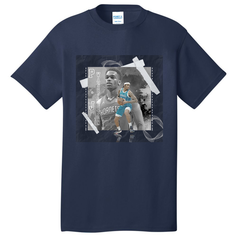 P.j. Washington Basketball Paper Poster Hornets 3 Basic T-shirt | Artistshot