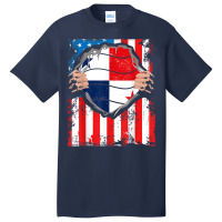 Panamanian American Grown Patriot Panama Flag From Usa T Shirt Basic T-shirt | Artistshot