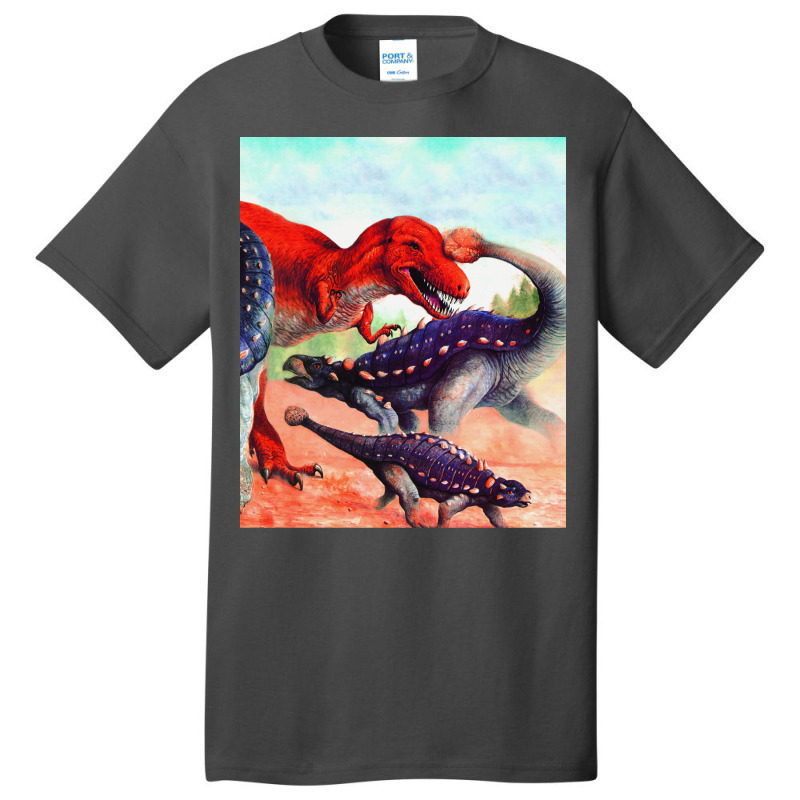 Ankylosaurus Vs Albertosaurus Poster Summer Basic T-shirt | Artistshot