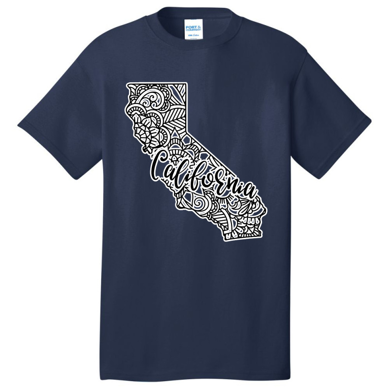 California Usa Mandala Design Basic T-shirt | Artistshot