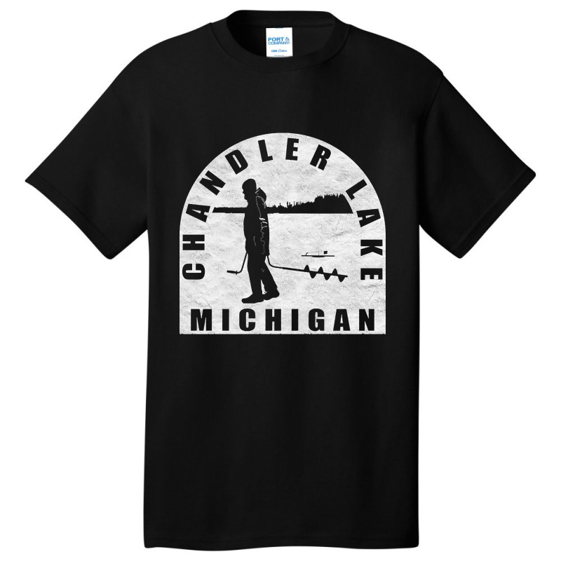 Chandler Lake Ice Fishing Michigan Basic T-shirt | Artistshot