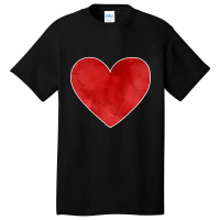 Big Red Heart Valentines Day Basic T-shirt | Artistshot