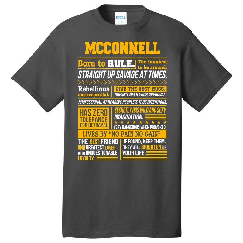 Mcconnell Name Shirt Mcconnell Born To Rule Basic T-shirt | Artistshot