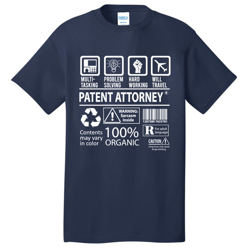 Patent Attorney T Shirt - Multitasking Certified Job Gift Item Tee Basic T-shirt | Artistshot