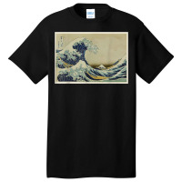 The Great Wave Japanese Woodblock Print Hokusai Art Basic T-shirt | Artistshot