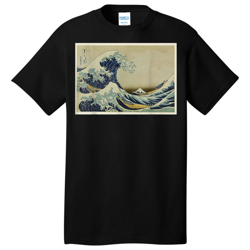 The Great Wave Japanese Woodblock Print Hokusai Art Basic T-shirt by sonwasamatw | Artistshot