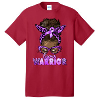 Lupus Warrior Afro Messy Bun Basic T-shirt | Artistshot