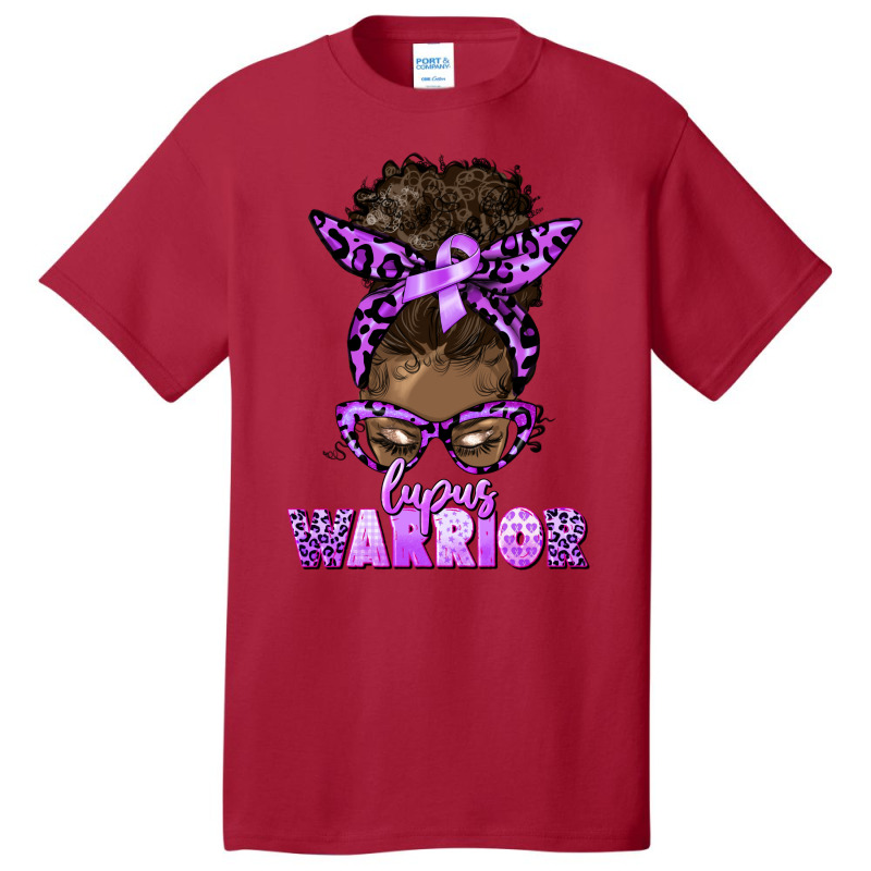 Lupus Warrior Afro Messy Bun Basic T-shirt | Artistshot