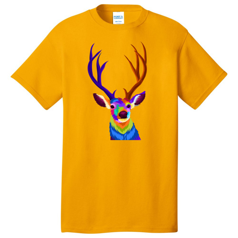 Deer With Pop Art Style Basic T-shirt | Artistshot