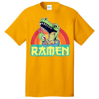 Funny Dinosaur Ramen Cute Anime Trex Japanese Ramen Noodles Basic T-shirt | Artistshot