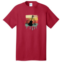 Guitar Vintage Dripping Basic T-shirt | Artistshot