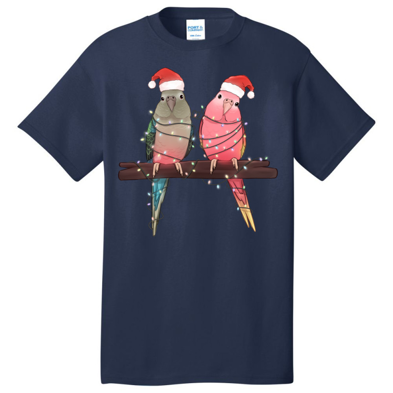 Christmas Parrots Basic T-shirt | Artistshot