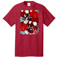 Trend With Tropical Leaves Flowers Basic T-shirt | Artistshot