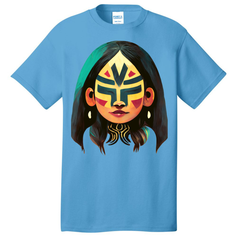 Copy Of Copy Of Mayan Luchador Warrior Woman 4 Basic T-shirt | Artistshot