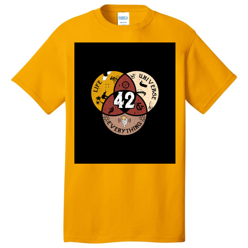 42 Life Universe And Everything Hitchhiker&x27;s Guide Poster Copy Basic T-shirt | Artistshot