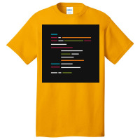 Lines Of Code On Dark Mode For Programming Lovers Poster Copy Basic T-shirt | Artistshot