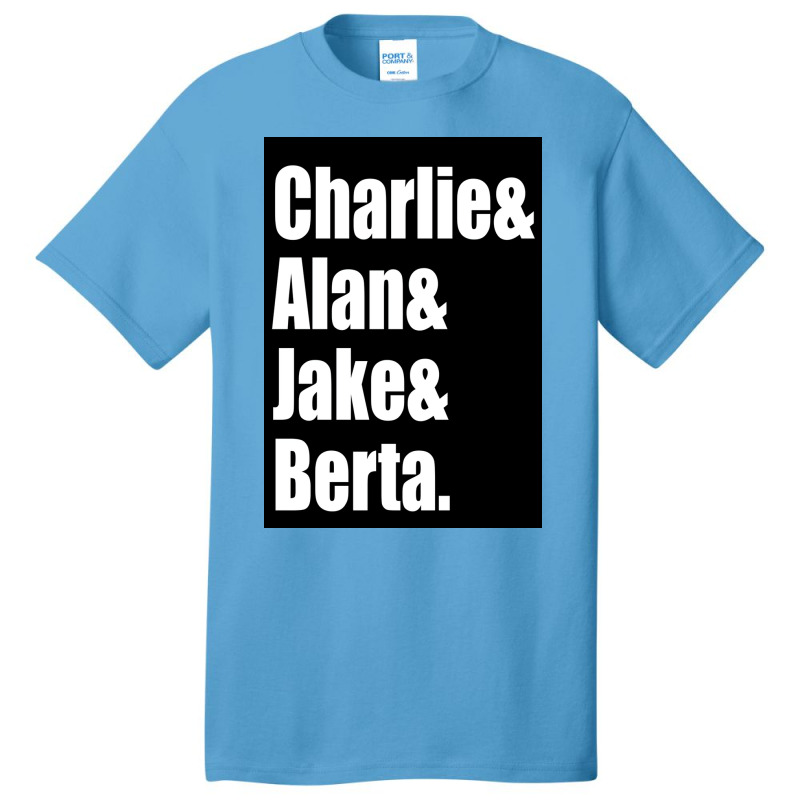 Two And A Half Men Cast Poster Basic T-shirt | Artistshot