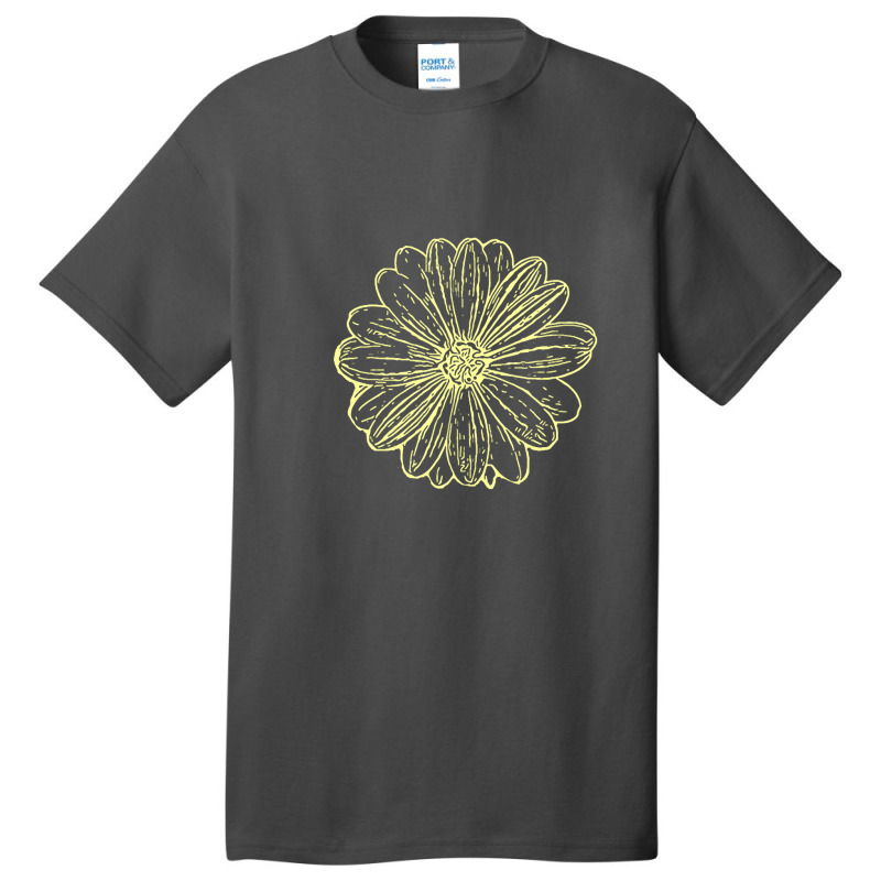 Limited Edition Sunflower Ink Print Basic T-shirt by poppyallen | Artistshot