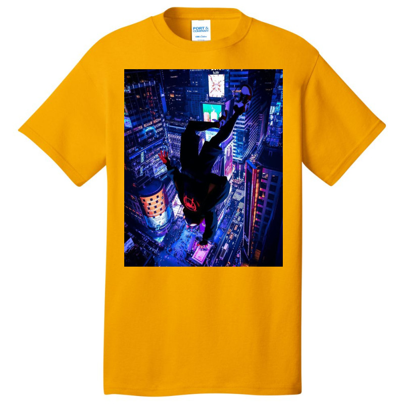 Flay Miles Morales Poster Basic T-shirt by poulincindyy | Artistshot