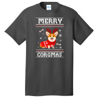 Merry Corgmas Ugly Sweater Basic T-shirt | Artistshot